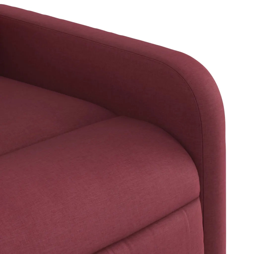 Poltrona | Sedia Relax Reclinabile in Tessuto Rosso Vino