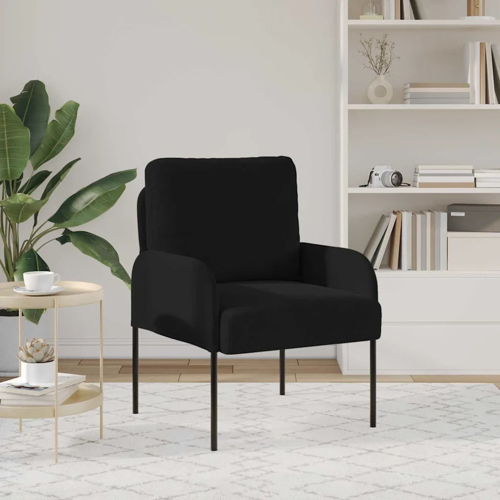 Divano | Divano da soggiorno | Sofa con cuscino 55cm Nero Legno compensato