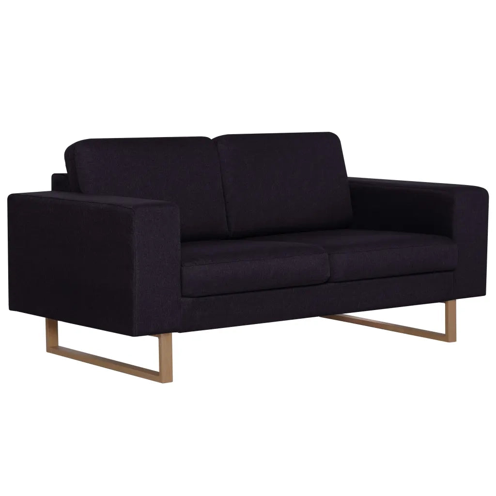 Set Divani 2 pz in Tessuto Nero 276863