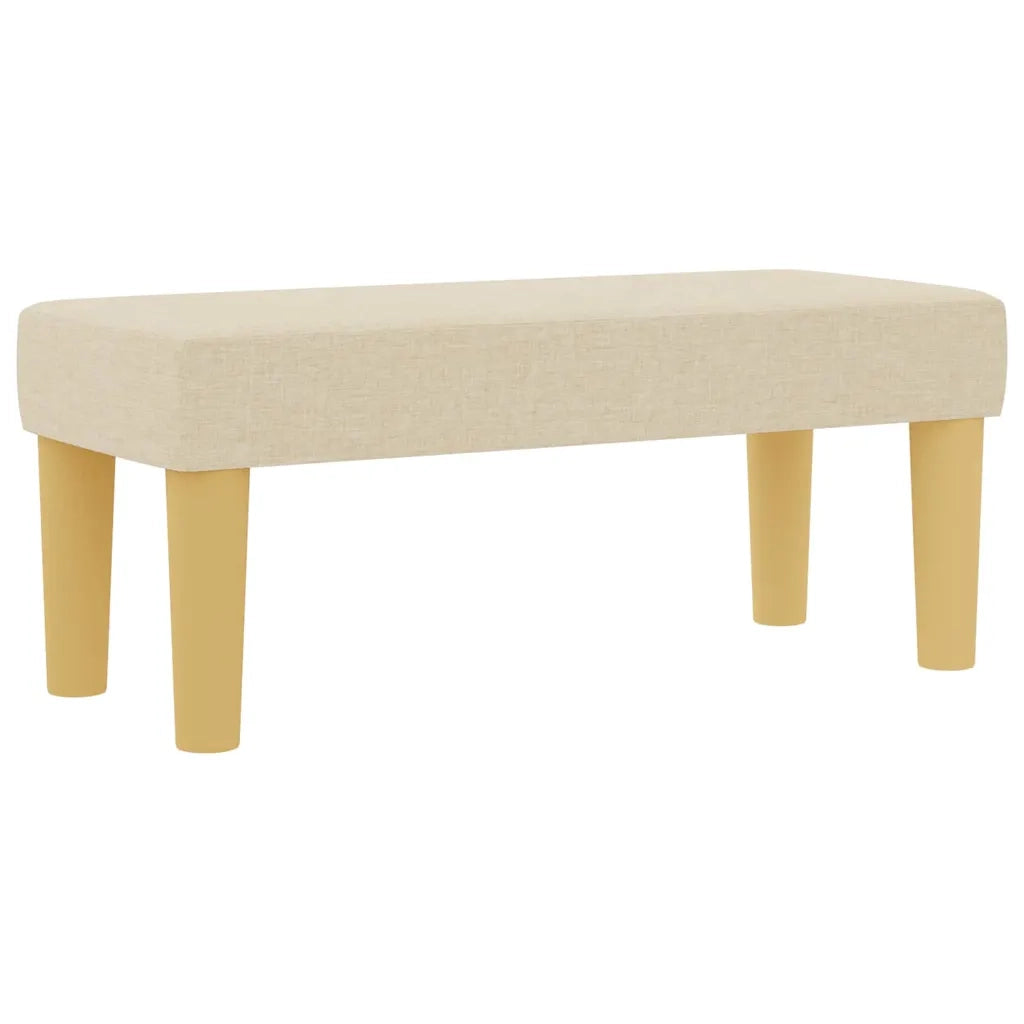 Letto a molle con testiera Crema 190 x 90 cm Tessuto 3344266