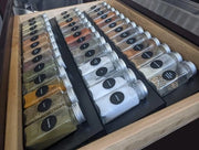 Organizzatore di carrello per cucina in alluminio espandibile, set da 6, nero