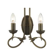 Applique candeliere doppia Olivia Elstead nero oro 2xE14 60W