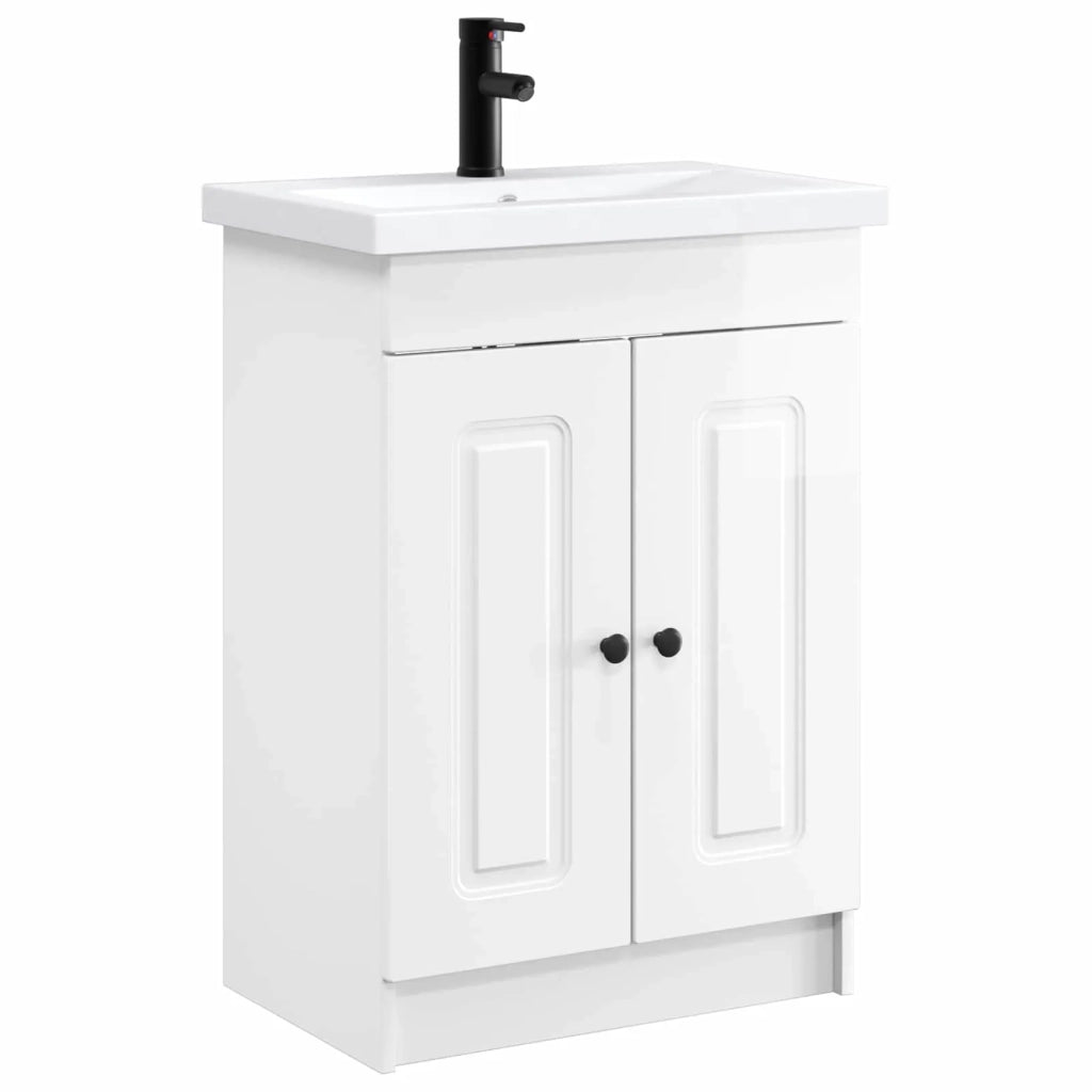 Set di mobili per il bagno Bianco Lucido 78,5 x 37,5 x 81 cm 3404178
