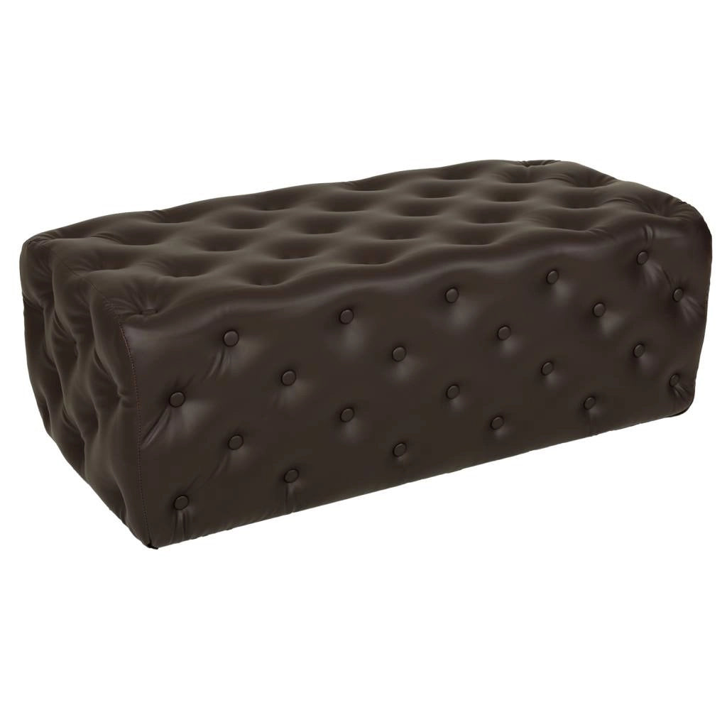Divanetto imbottito marrone 108x54x40h