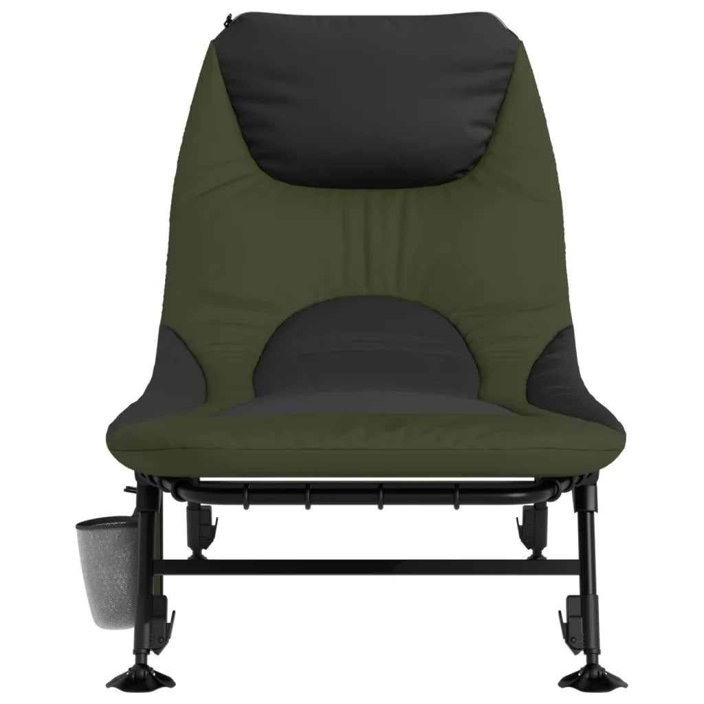 Letto da Pesca Gambe Anti Fango Regolabili Pieghevole Verde 4006422