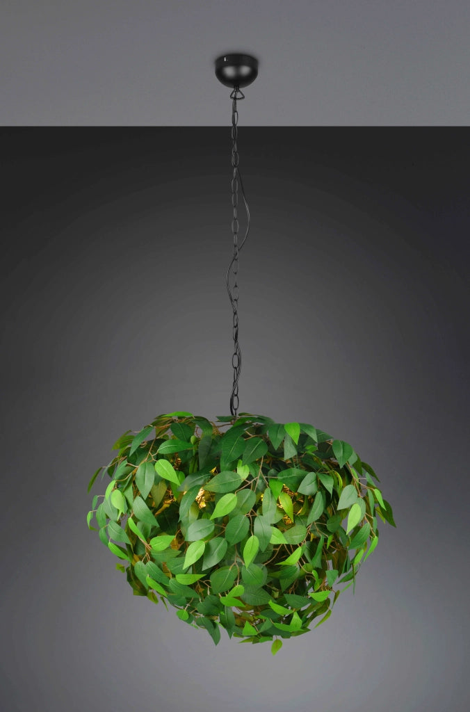 Lampada a sospensione, metallo e plastica, verde, D 70 cm, Leavy