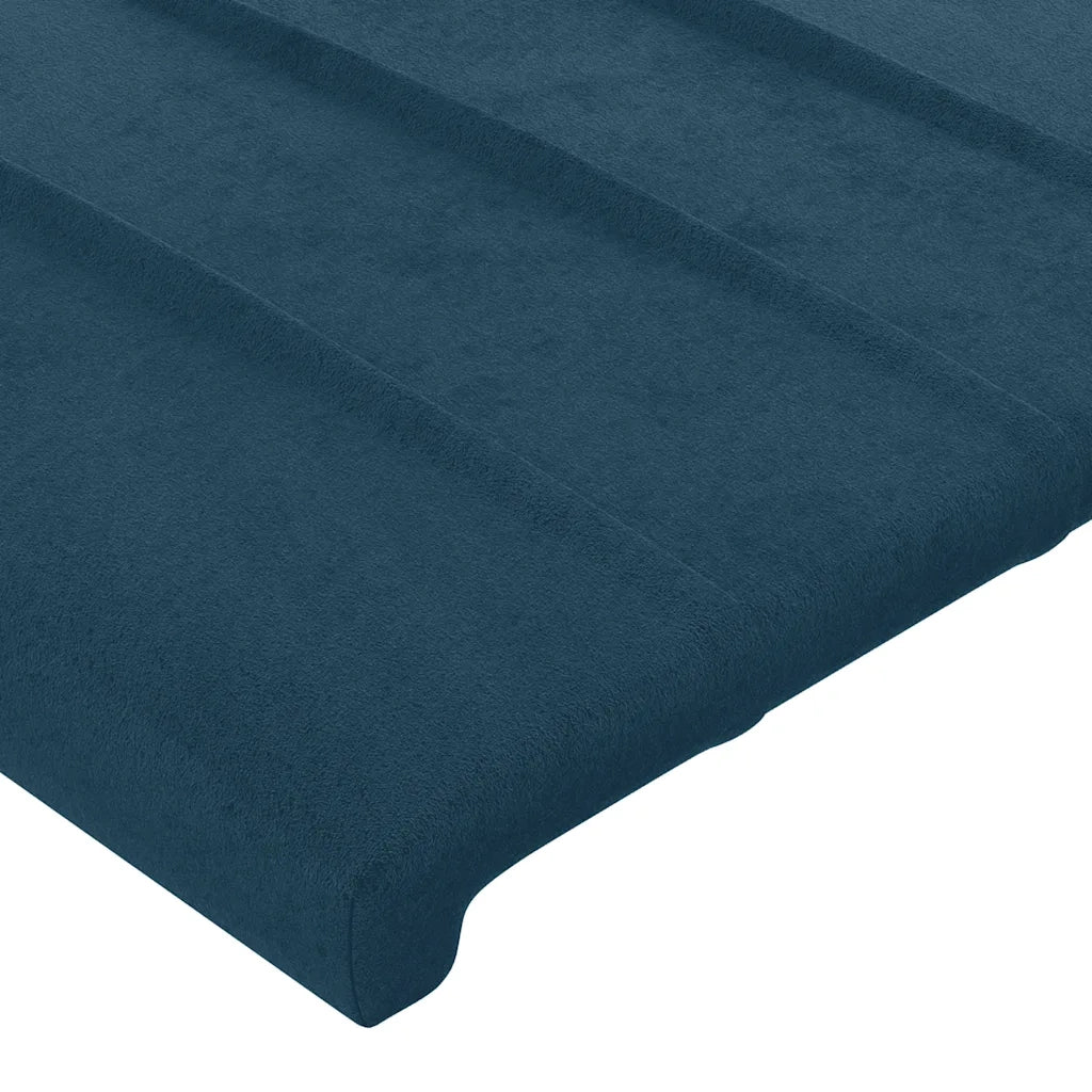 Testiera ad Orecchio-Testata con Orecchie Blu Scuro 93x23x78/88 cm in Velluto 657544