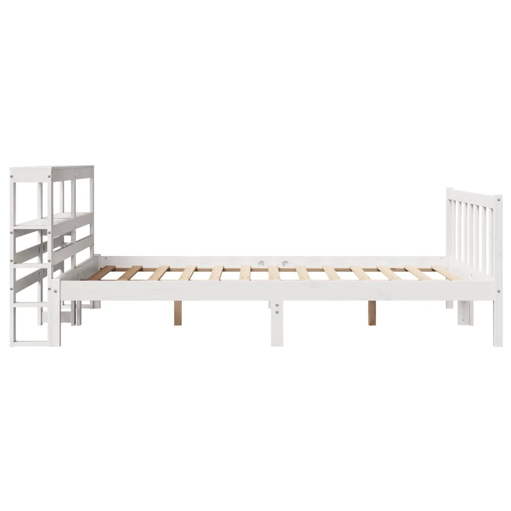 Letto senza Materasso Bianco 120x190 cm Legno Massello di Pino