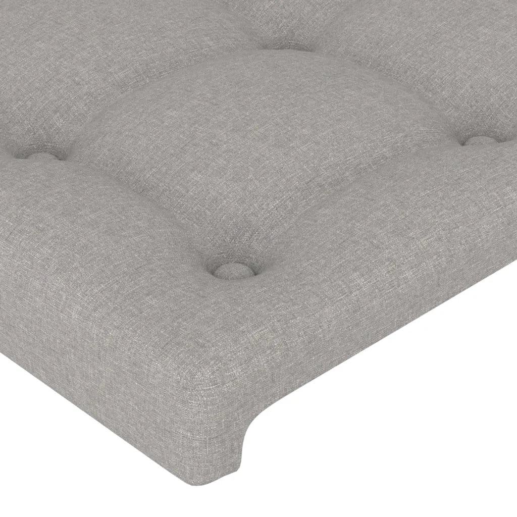 Testiera Grigio Chiaro 100x5x78/88 cm in Tessuto 346436