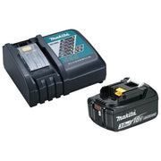 Makita 191A24-4 Kit Energia Batteria BL1830 LXT 18V 3.0Ah Li-ion e Caricabatterie Rapido DC18RC colore Nero Blu