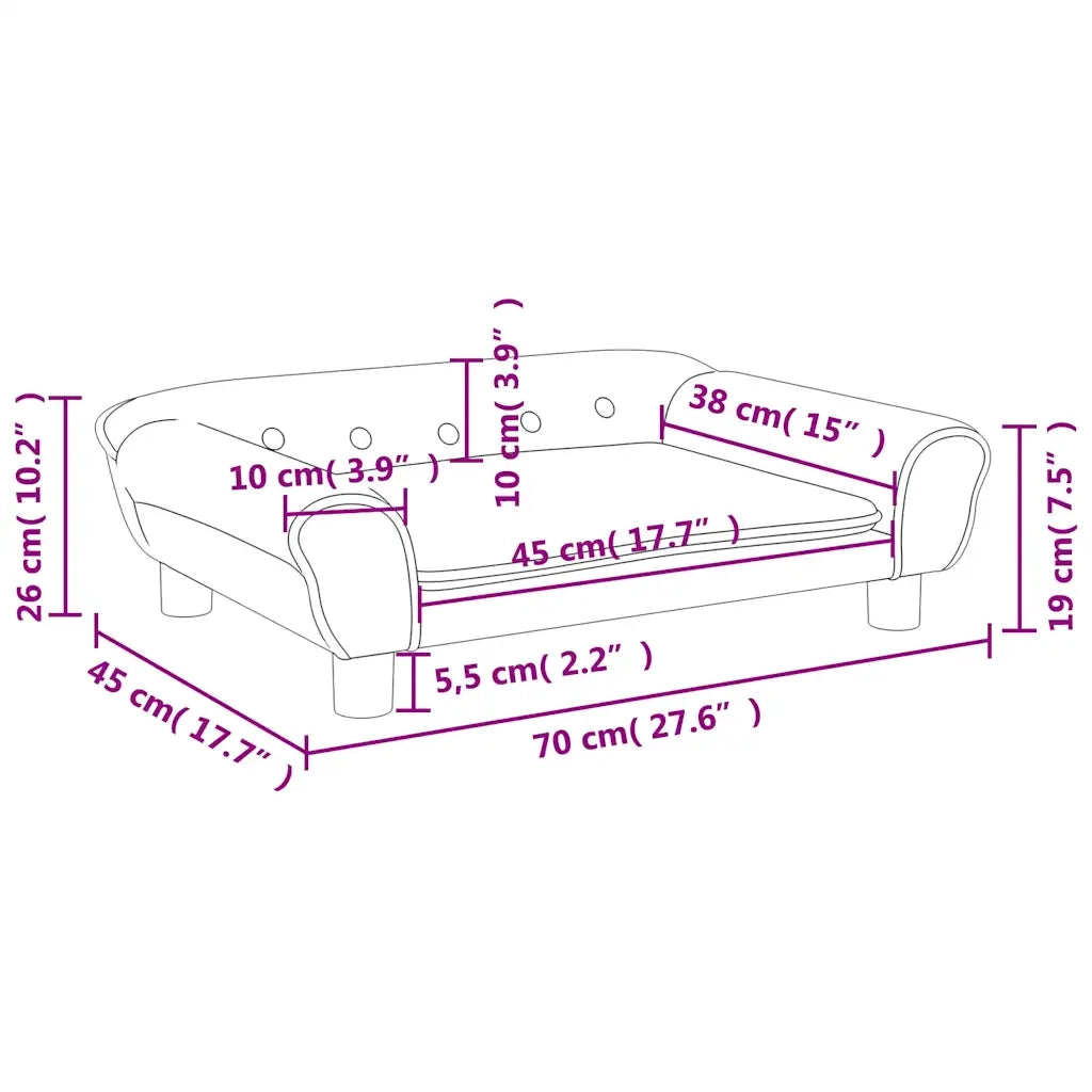 Divano per Bambini-Sofa-Divanetto Rosa 70x45x26 cm in Velluto