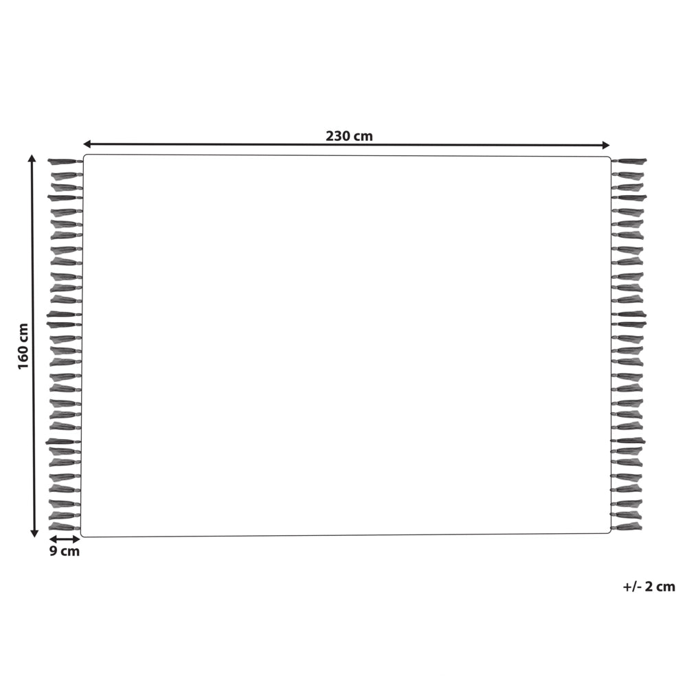 Tappeto marrone e beige strisce cotone 160 x 230 cm rettangolare tessuto a mano