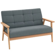Divano 2 posti ¨C Minimal ¨C grigio, legno, 115x66.5x73 cm