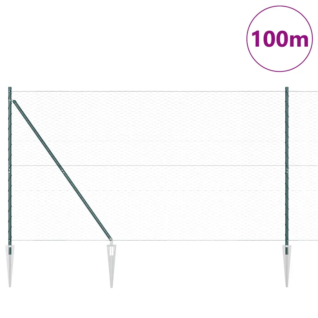 Palo della recinzione Verde 100 x 1,5 m (rete da 36 mm)