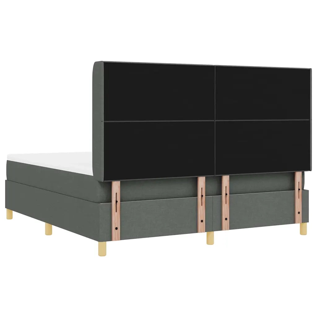 Letto a molle con materasso Grigio scuro 180 x 200 cm Tessuto 3341848