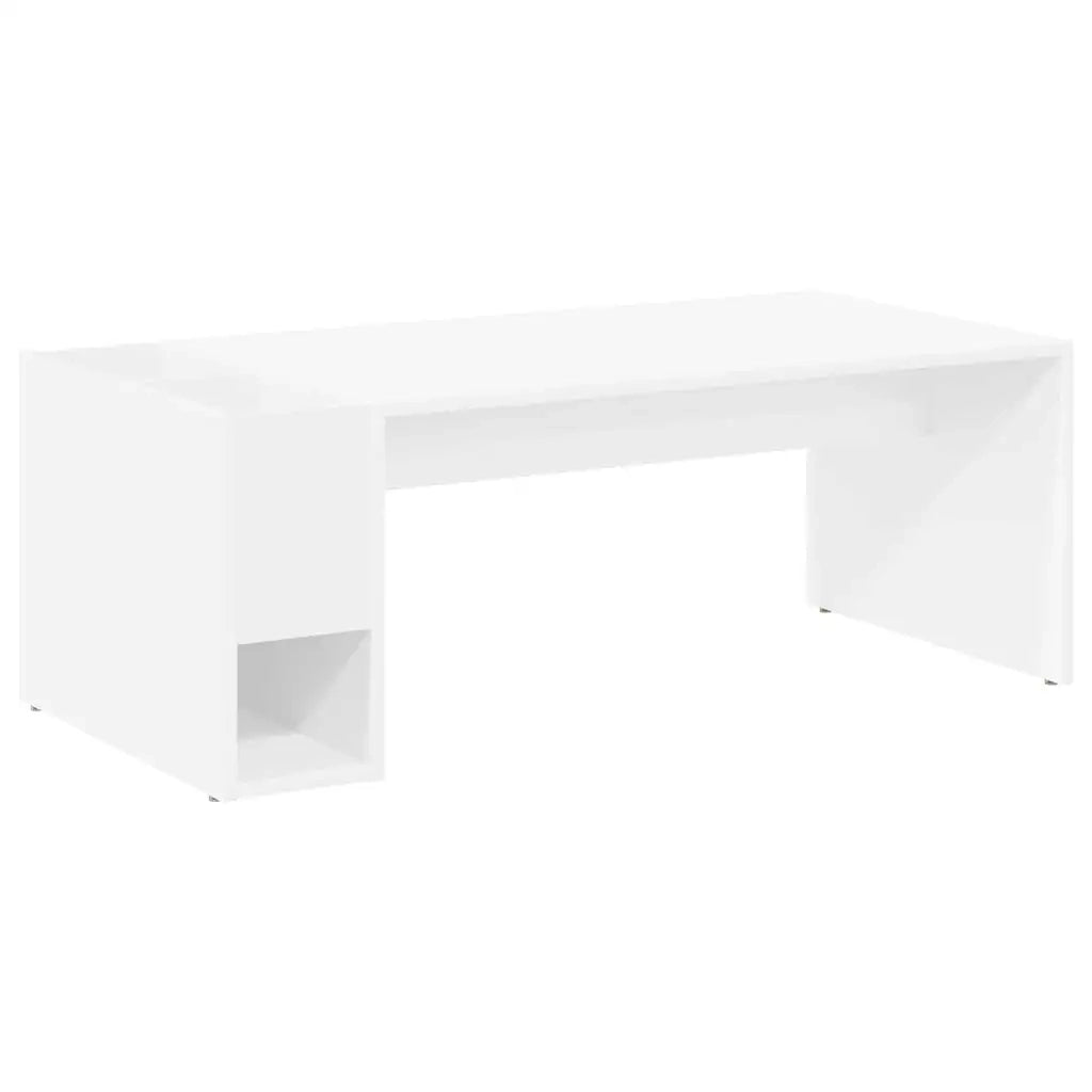 Tavolino da salotto | Tavolino da caff¨¨ | Tavolino da Soggiorno Bianco 101,5 x 50 x 37 cm Legno multistrato