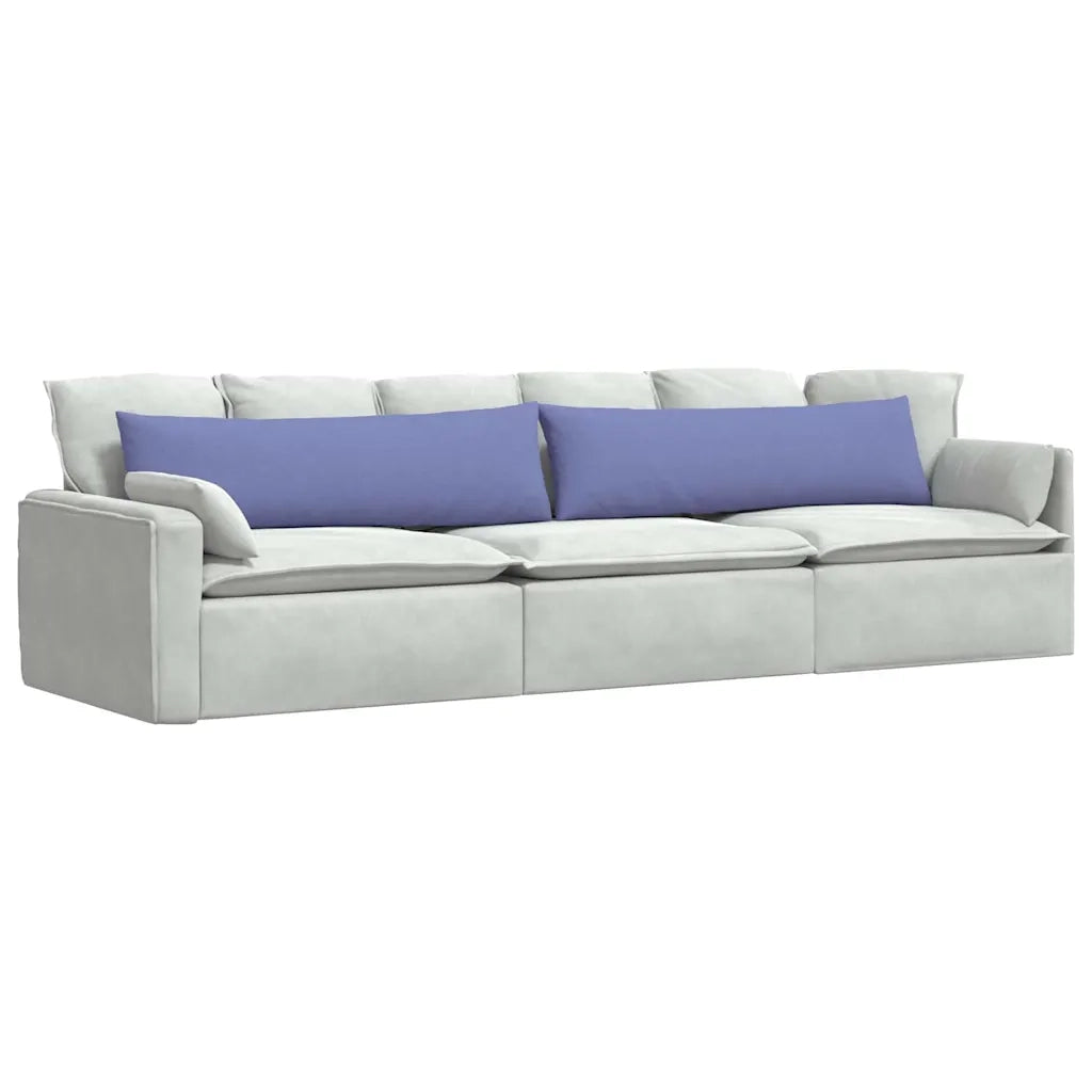 Cuscini da Divano 2 pcs Blu jeans 145 x 40 cm Tessuto 42013839