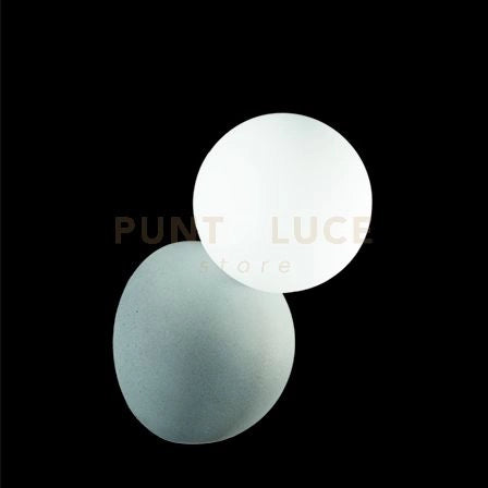 APPLIQUE ROCK CEMENTO CON VETRO BIANCO ATTACCO G9 1 LUCE H.14CM L.12CM