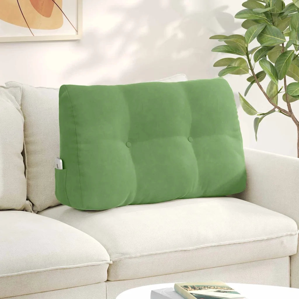 Cuscino per Schiena Verde chiaro 80 x 24 x 50 cm Velluto 42014432