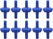 Blocco di ritorno a schermo - PP Plastica - Protezione del pompa - 4mm blu - Stop allagamento - Membrana di ripristino - Adatto per tubi - 10 pezzi