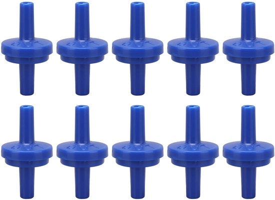 Blocco di ritorno a schermo - PP Plastica - Protezione del pompa - 4mm blu - Stop allagamento - Membrana di ripristino - Adatto per tubi - 10 pezzi