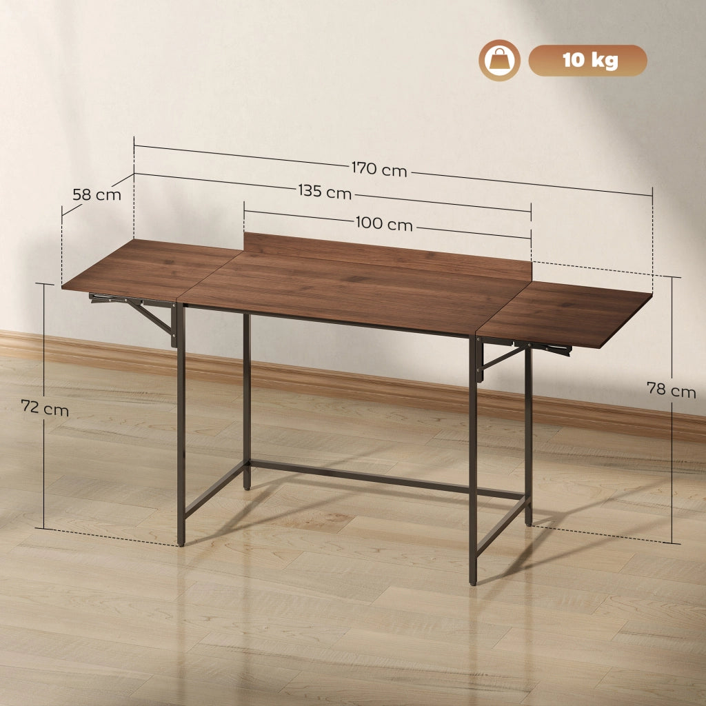 Scrivania pieghevole per computer ¨C Minimal ¨C 170x58x78 cm noce