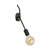 Applique Industrial 1 Luce Febe In Acciaio Nero A Braccio