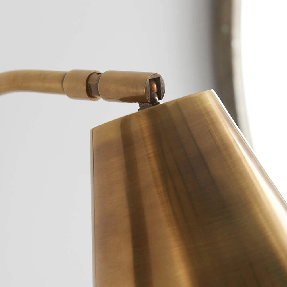 Applique industriale ottone antico regolabile E27 Endon