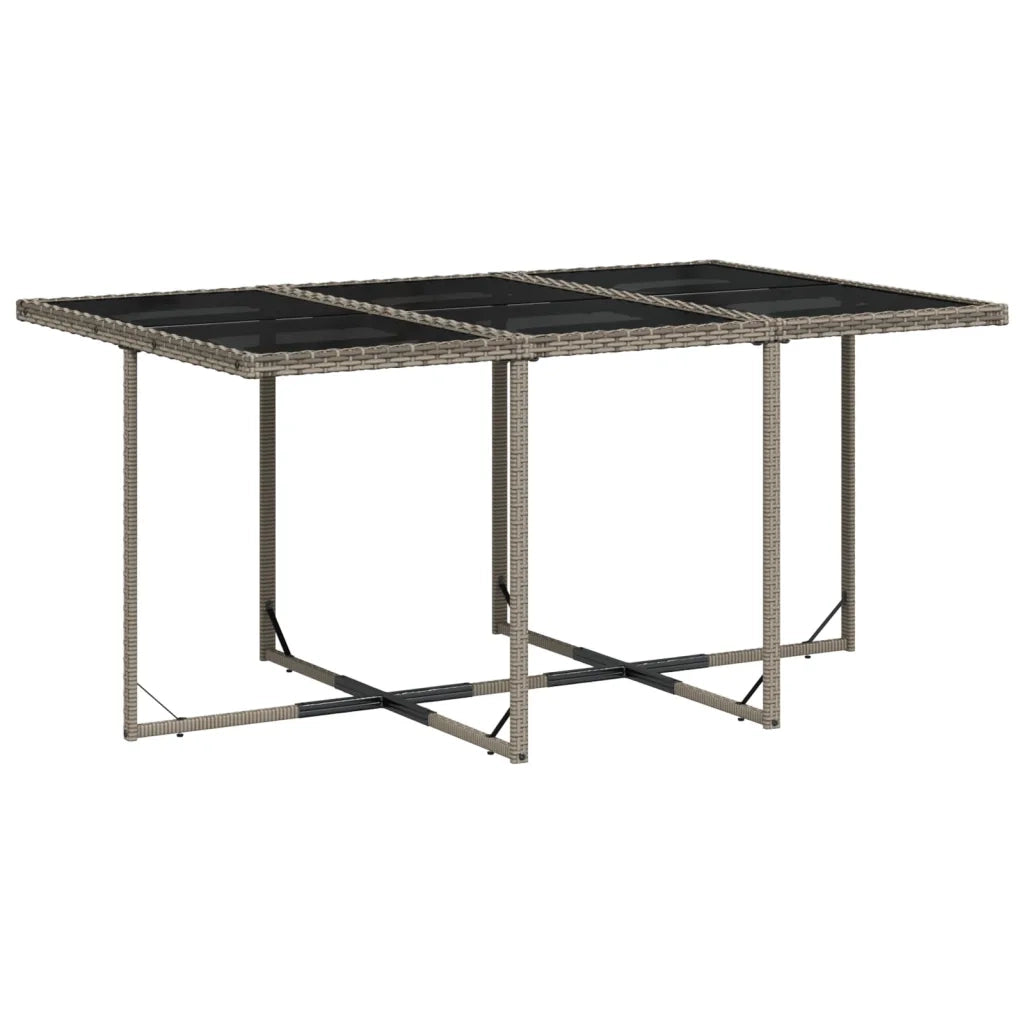 Set da pranzo da giardino da 11 pz con Cuscini in Polyrattan Grigio 3277740