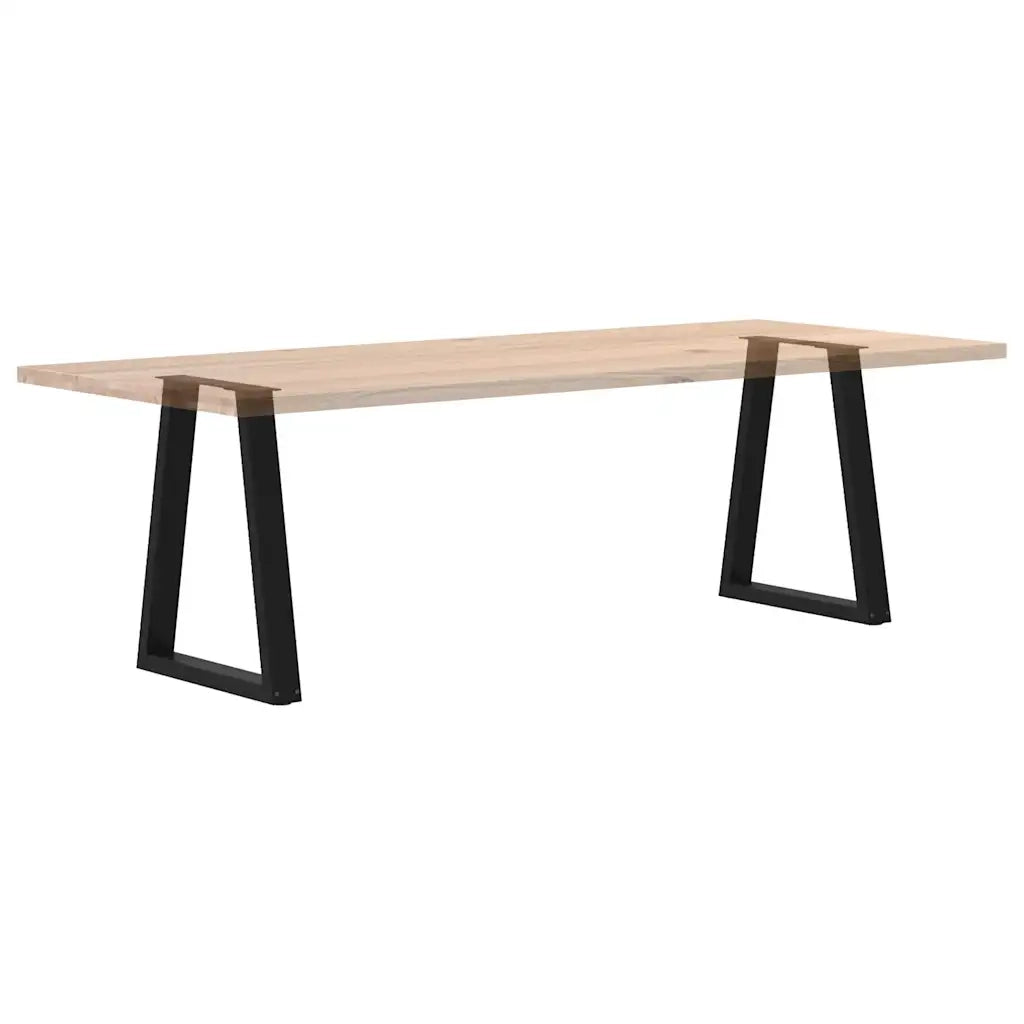 Gambe per tavolo da pranzo a forma di V 2 pz nere 60x(72-73,3) cm in acciaio 4012564
