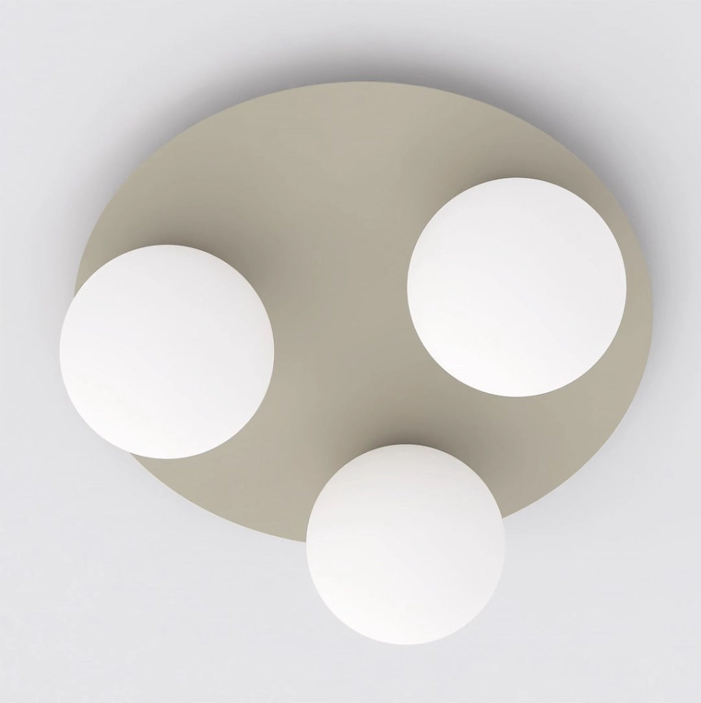 Lampada da soffitto SOLAR 3xE14 vetro beige Emibig