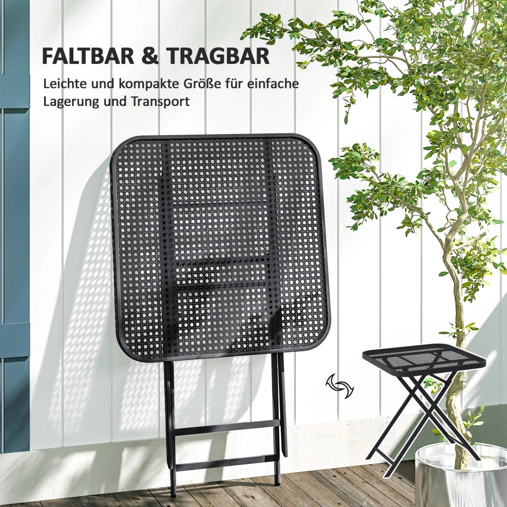 Tavolo pieghevole per esterno ¨C Minimal ¨C 70x70 cm nero