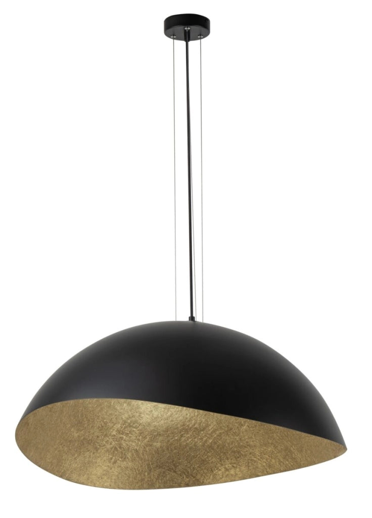 Lampada a sospensione Solaris nera oro 89cm E27 Sigma