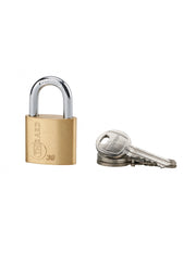 Lucchetto a chiave Tipo 1, ottone, interno, arco in acciaio, 30 mm, 3 chiavi – THIRARD