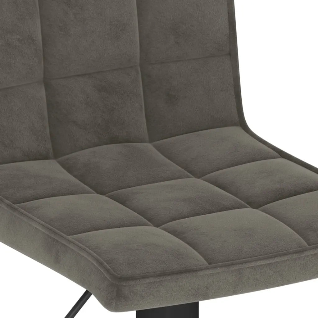 Sgabello da Bar Grigio Scuro in Velluto 335753
