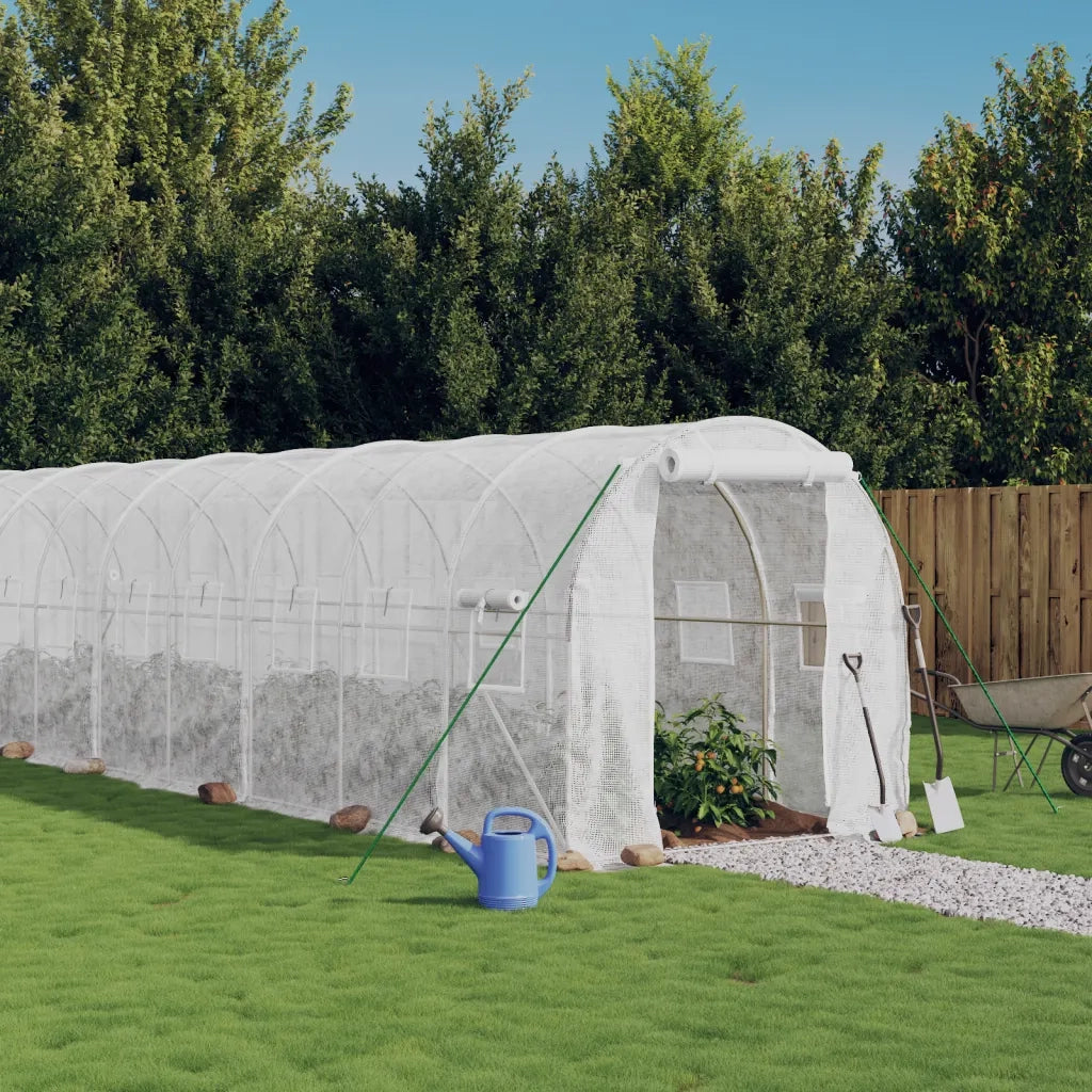 Serra con Telaio in Acciaio Bianco 16 m2 8x2x2 m CFW1608802