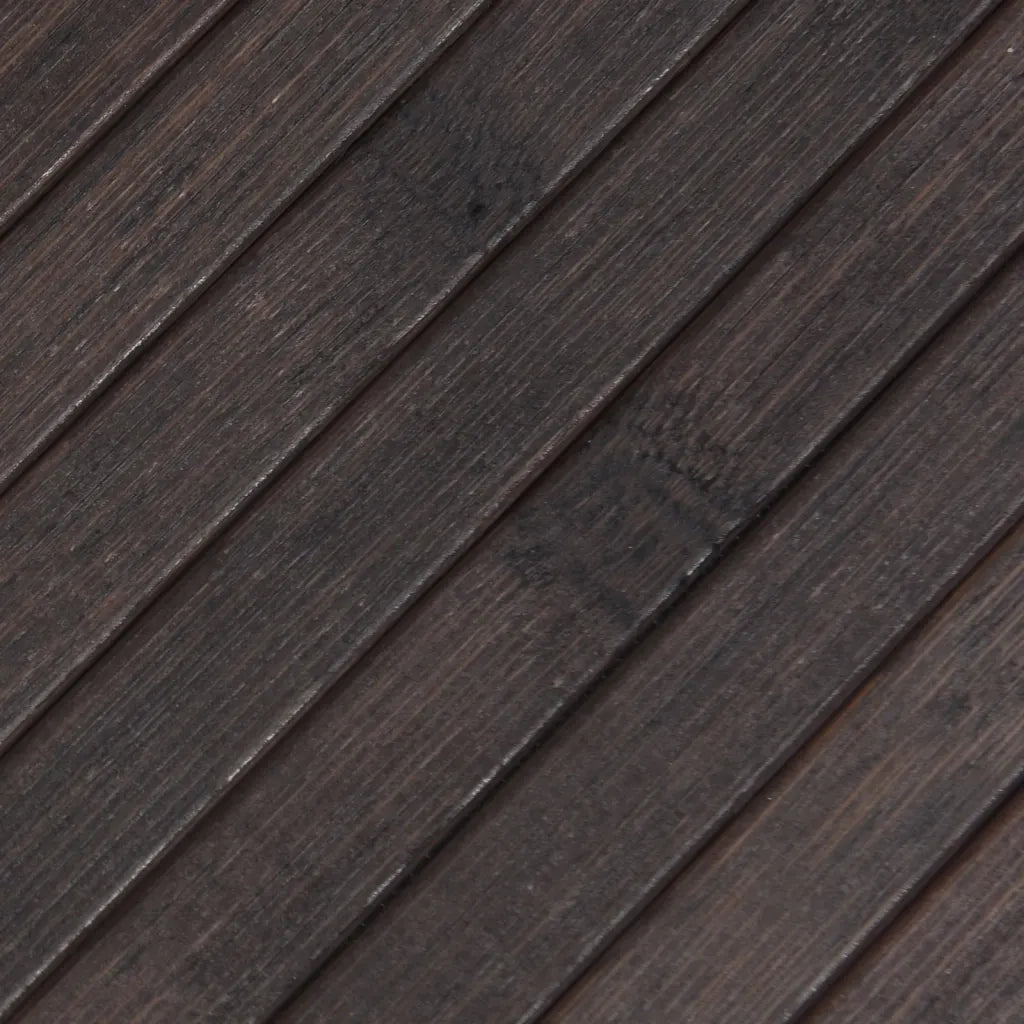 Tappeto del soggiorno | Tappeto Rettangolare Marrone Scuro 60x300 cm in Bamb¨´