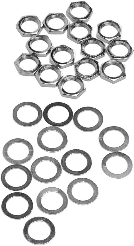 Kit di Spaziatura a M9 - Multifunzionale e Facile da Sostituire - Argento - Spaziatori - Adatto per Chitarra Elettrica e Basso