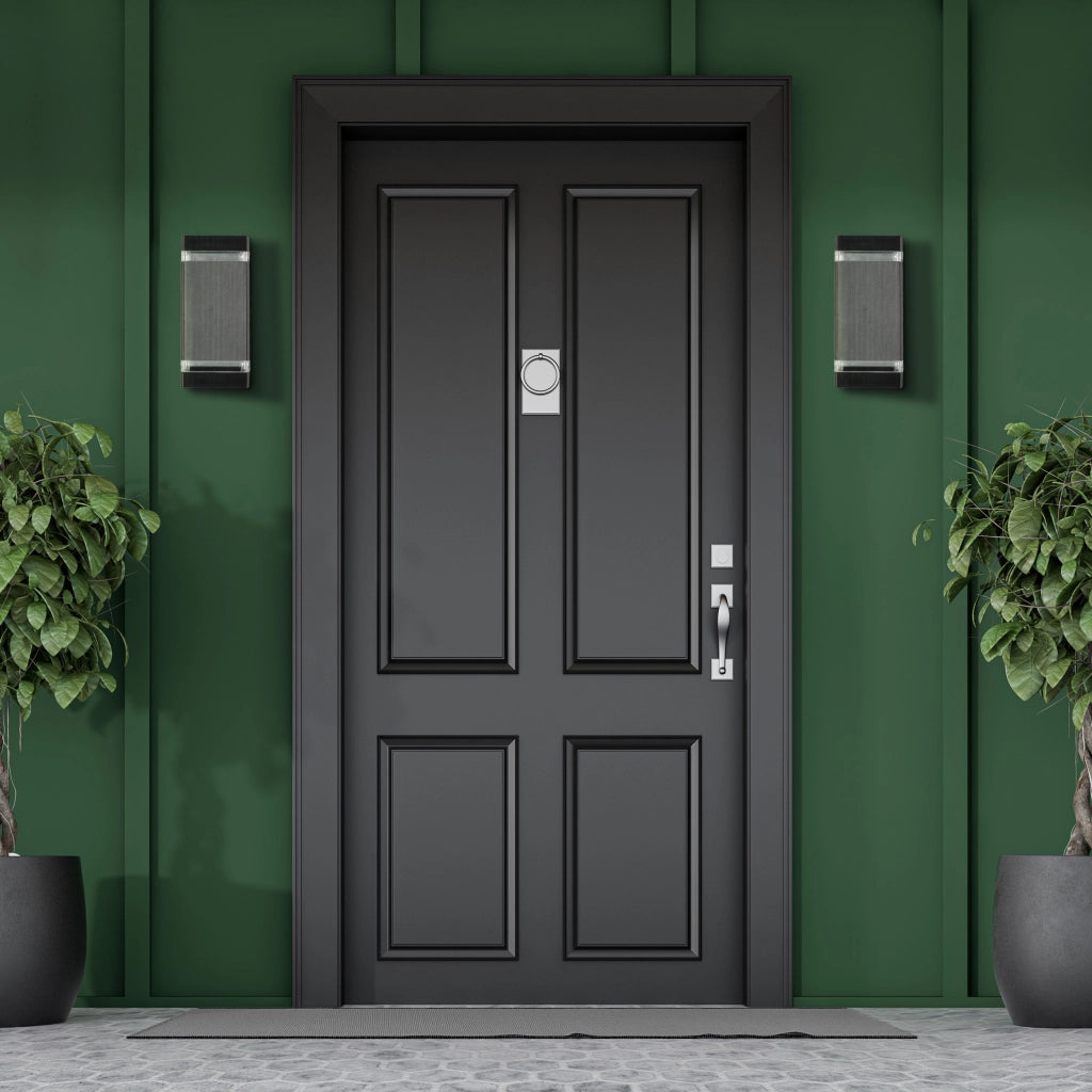 Applique esterno Polux Gilbert 2xGU10 IP44 nero opaco