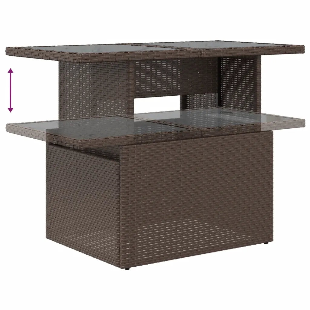 Set Divano da Giardino 6 pz con Cuscini Marrone in Polyrattan 3267263