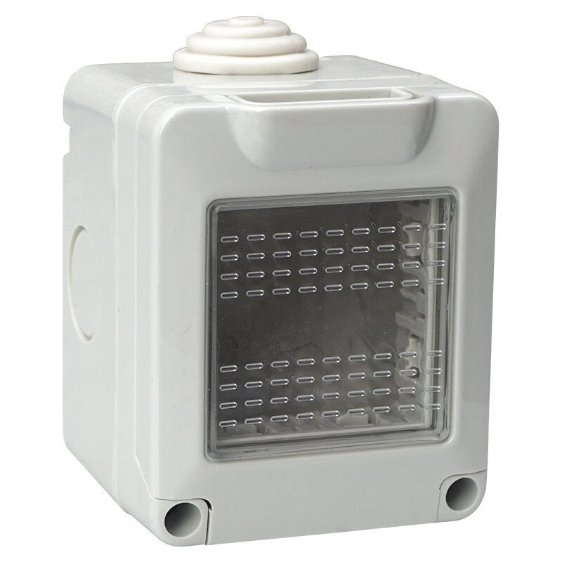 Custodia 2P IP55 Scatola Porta Frutti Con Coperchio 2 Posti Moduli Compatibile Con Vimar Plana