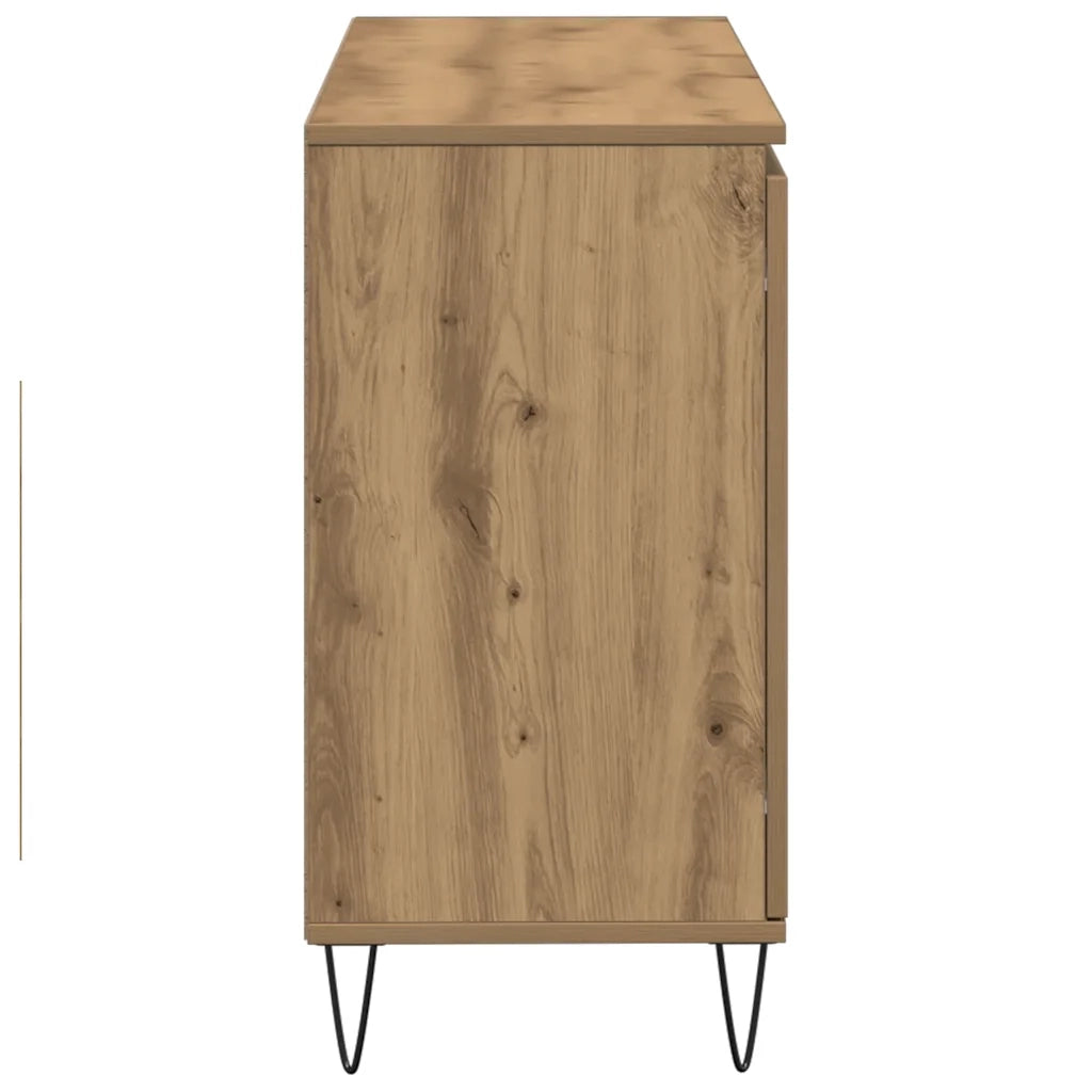Credenza-Buffet-Armadio da cucina Rovere Artigianale 101,5x35x70 cm in Legno Multistrato 338602