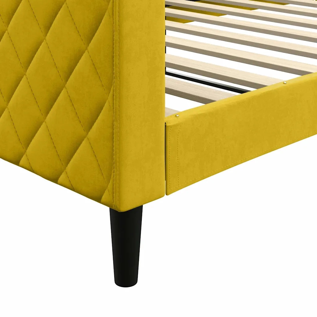 Letto da Giorno Giallo 100x200 cm in Velluto 354256