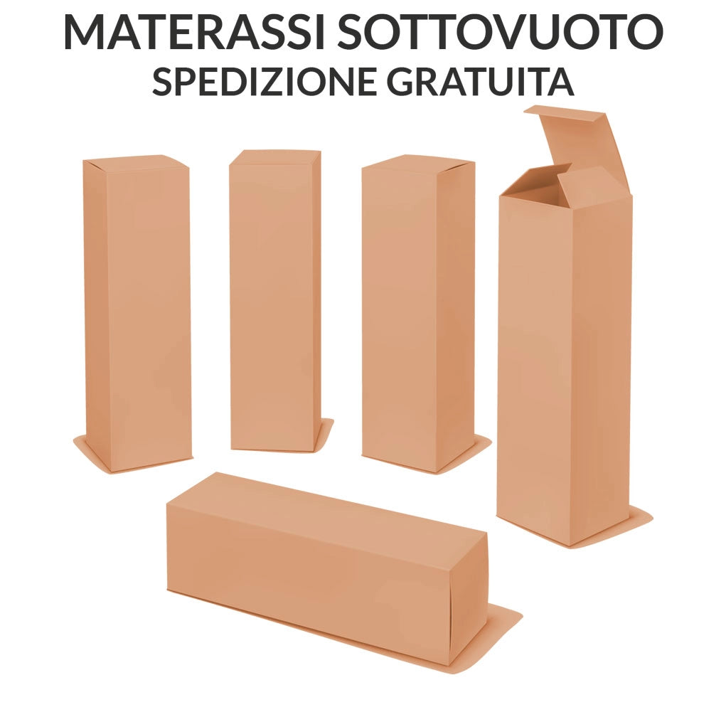 Materasso 330 molle insacchettate e Memory 85x195, materasso ortopedico detraibile, Materasso dispositivo medico con cuscino PROMO, TEK H24