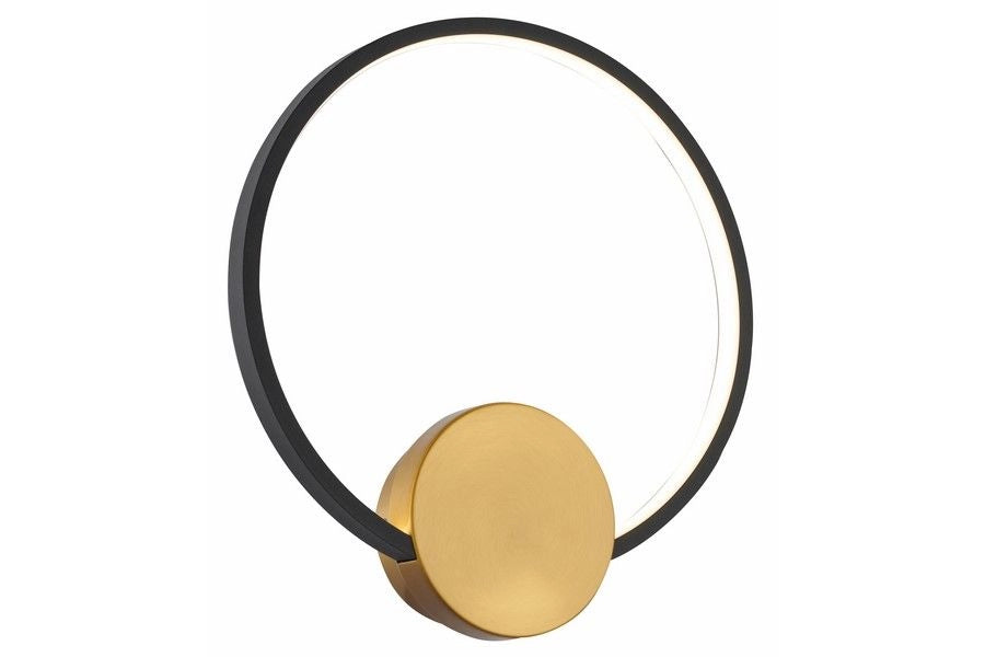 Applique moderna oro/nero 30cm LED 12W Condida Reality