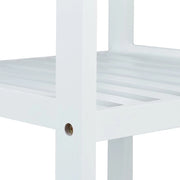 Opificio da bagno a 5 livelli in bambù, 1395x345x33 cm, bianco