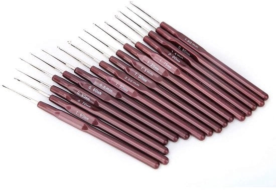 Set di aghi da cucire 16 pezzi - Manico ergonomico - Acciaio inossidabile - Set di aghi per cucire - Adatto per principianti - Duraturo e comodo - Set di aghi da cucire