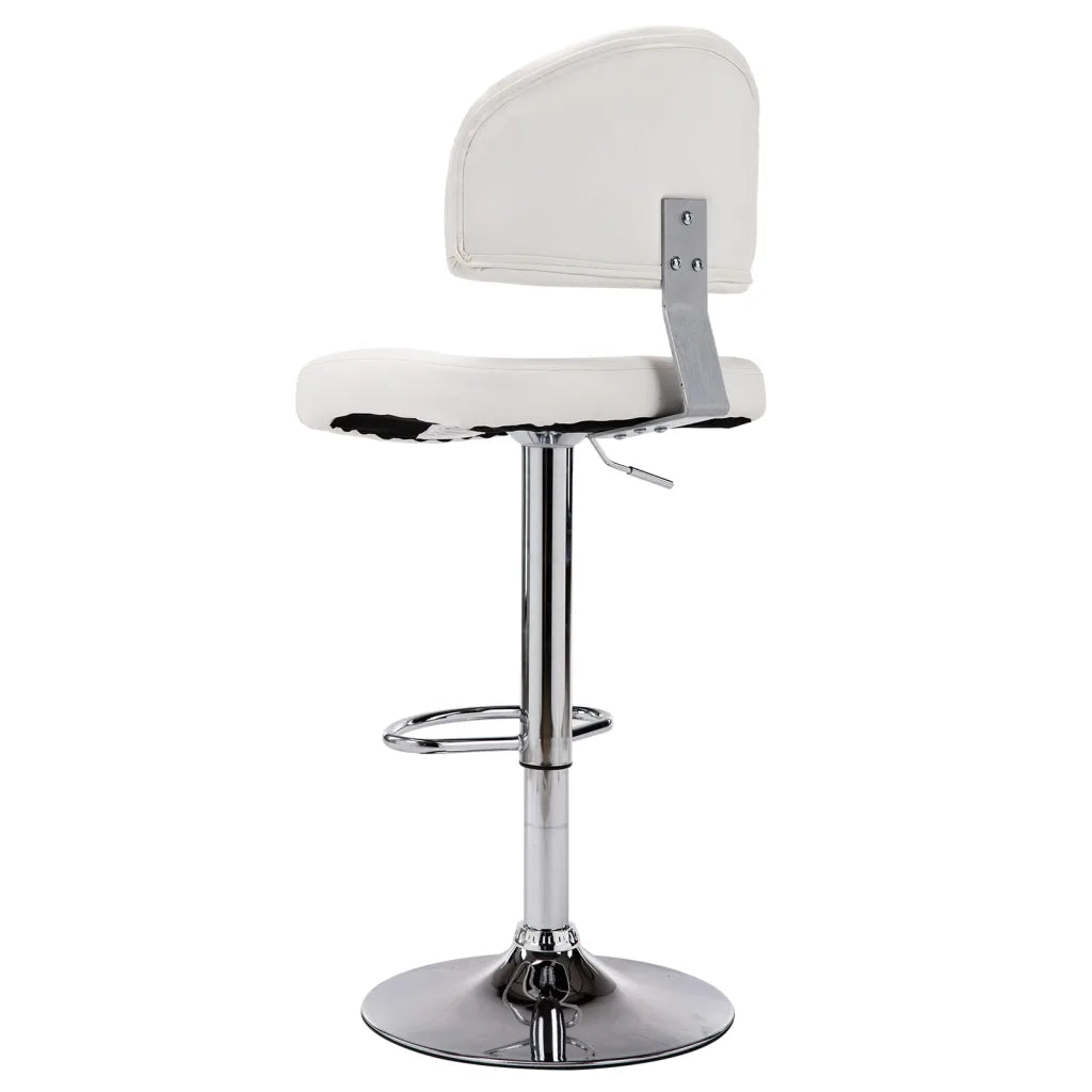 Sgabelli da Bar 2 pz Bianchi in Similpelle 249657