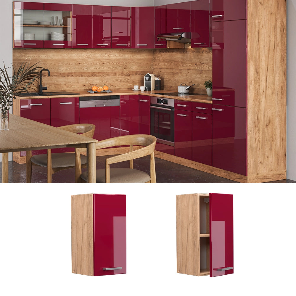 Vicco Pensile da cucina Rosso lucido 30 cm