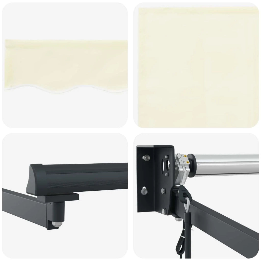 Tettuccio Elettrico Retrattile Crema e Antracite 2,5 x 2 m 3420026